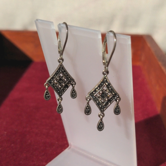 Sterling Silver Chandelier Dangle Earrings - Picture 1 of 3